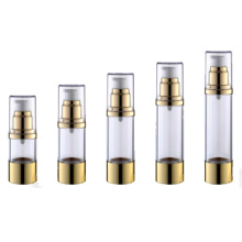 20-50ml Kunststoff Airless Flasche mit Gold Pumpe und Base